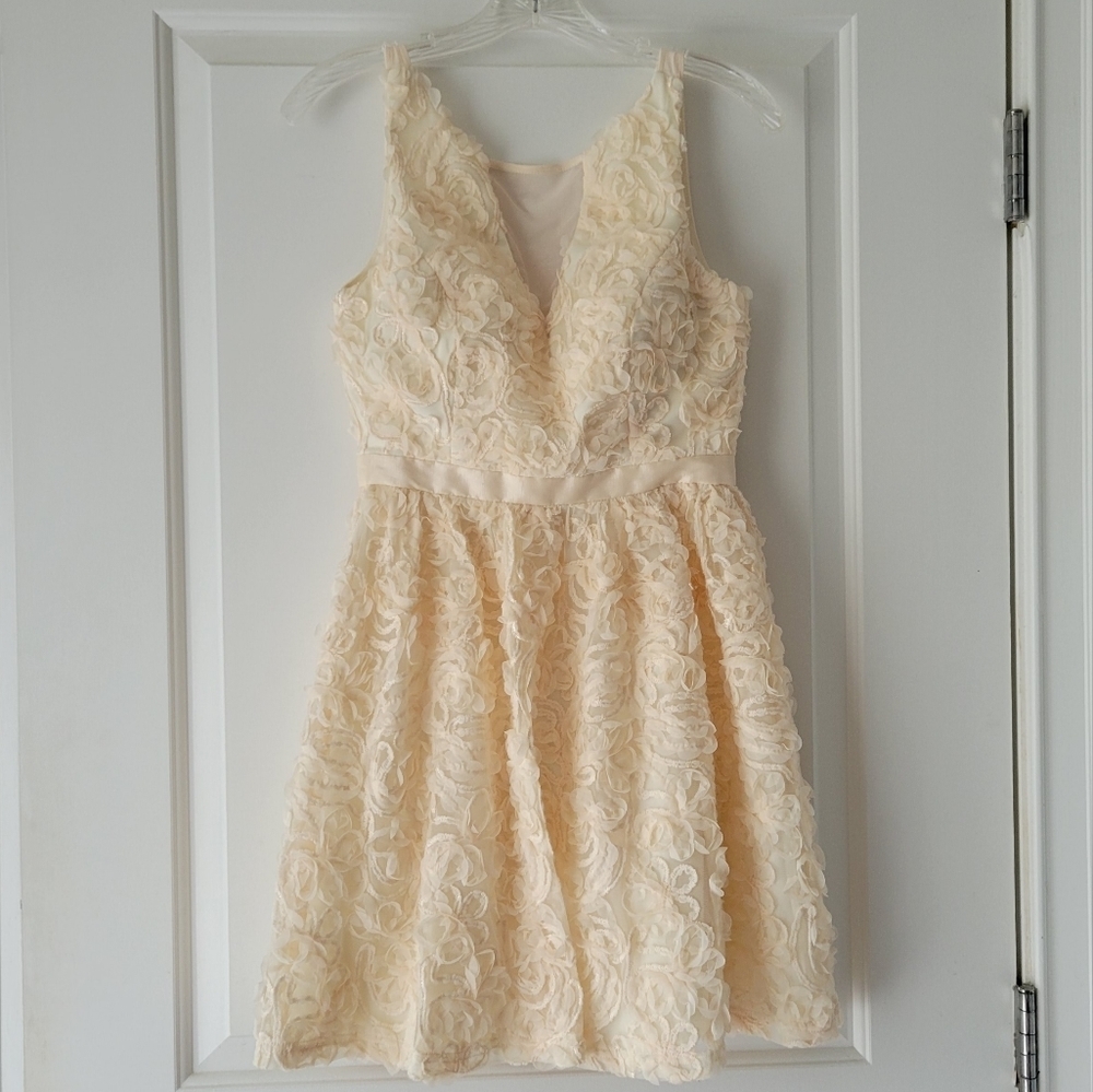 Ivory White Summer Wedding Mini Cocktail Dress Small NWOT